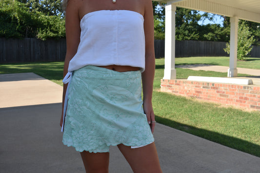 Green Wrap Skirt
