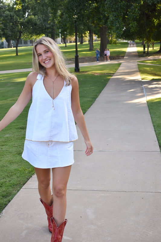 White Denim Set